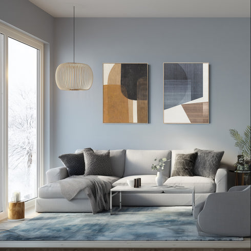 Solace, Painting, Framed poster, Poster, H120xW90xD3,8cm, Övrig - Brun/Kombi